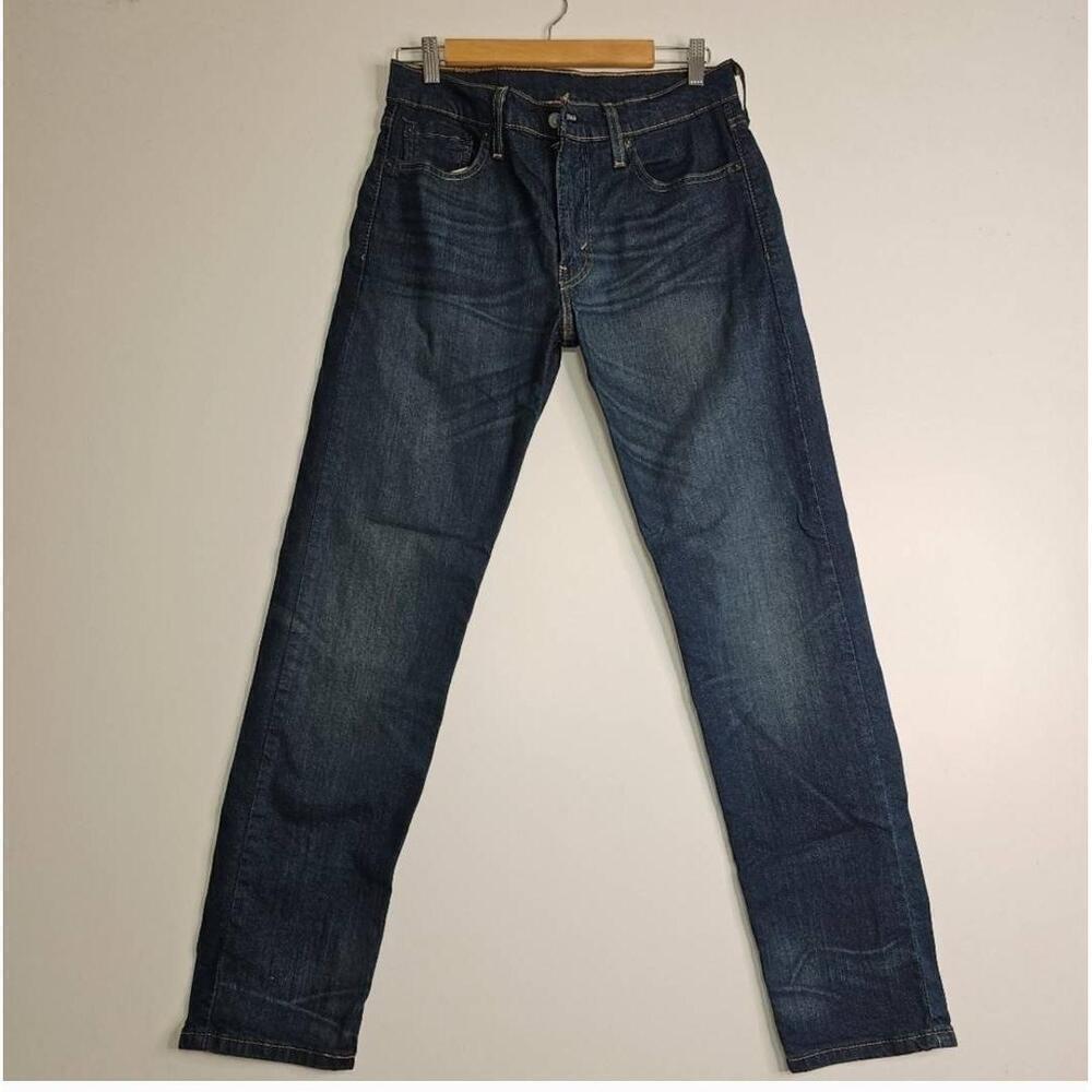 Levi's 502 Men's Blue Slim Fit Dark Wash Stretch Jeans Size 30x32 - Picture 3 of 8